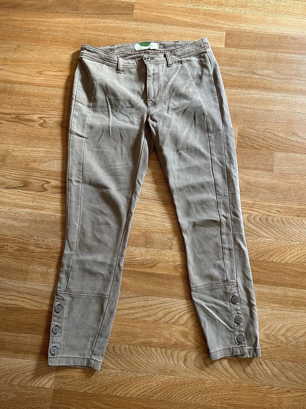 Anthropologie Ona Skinny Leg Utility Pants Taupe/Khaki